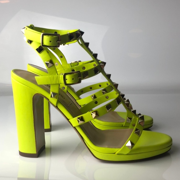 valentino neon sandals